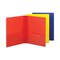 Smead 11 x 8.5 Poly Two-Pocket Folder with Fasteners - Assorted (6/Pack)